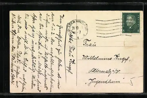 AK Plauen i. V., Restaurant zum Tunnel und Rathaus mit Strassenbahn