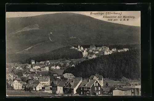 AK Braunlage i. Oberharz, Villenviertel mit Wurmberg