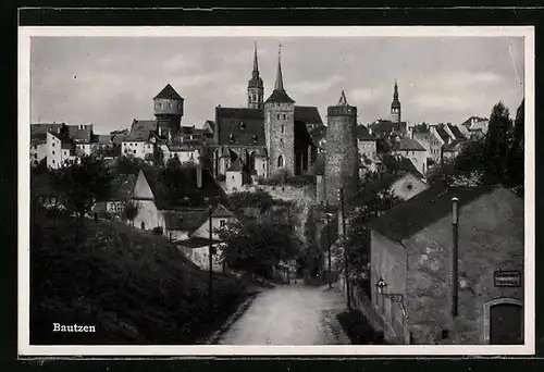 AK Bautzen i. Sa., Alte Wasserkunst und Michaeliskirche