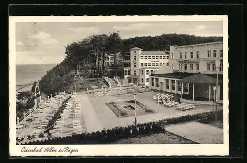 AK Sellin a. Rügen, Strandhotel aus der Vogelschau