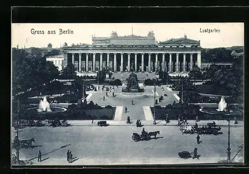 AK Berlin, Lustgarten aus der Vogelschau