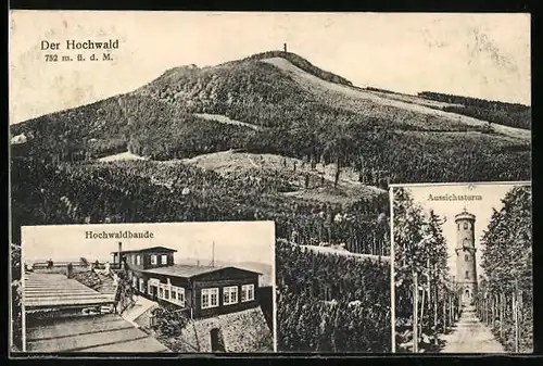 AK Hochwald, Hochwaldbaude und Aussichtsturm