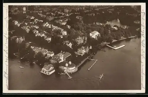 AK Hamburg, Fliegeraufnahme Uhlenhorster Fährhaus, Restaurant Schwegler