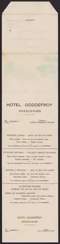 Klapp-AK Knocke-sur-Mer, Hotel Goddefroy, Lesesaal, Rauchzimmer, Speisesaal