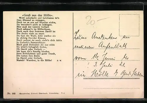 AK Hölle b. Bad Steben, Gasthaus zum König David