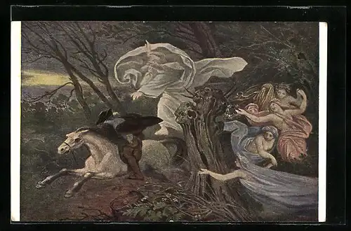 Künstler-AK Moritz von Schwind: Der Erlkönig