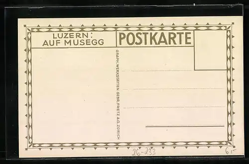 Künstler-AK Ernst E. Schlatter: Luzern, Auf Musegg