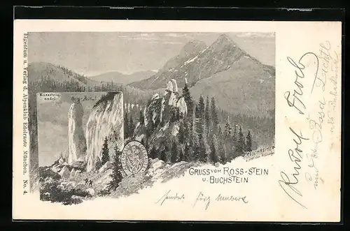 Künstler-AK Rudolf Reschreiter: Buchstein und Rossstein