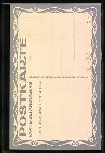 Künstler-AK Ernst E. Schlatter: Partie bei Arenaberg