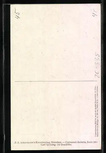 Künstler-AK Carl Spitzweg: Im Dachstübchen