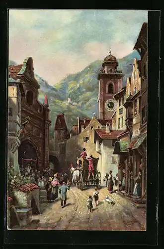 Künstler-AK Carl Spitzweg: Serenissimi Auffahrt