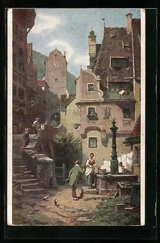 Künstler-AK Carl Spitzweg: Der ewige Hochzeiter