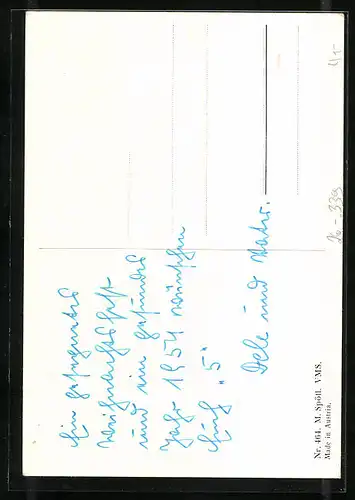 Künstler-AK Maria Spötl: Maria mit Jesuskind und Engeln