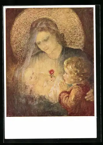 Künstler-AK Maria Spötl: Am Quell der grossen Liebe