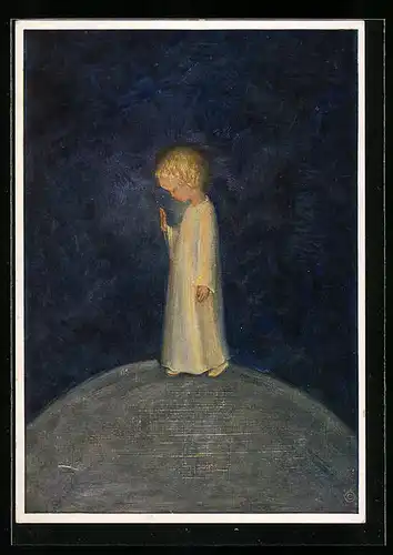 Künstler-AK Maria Spötl: Ich gehe über die Erde