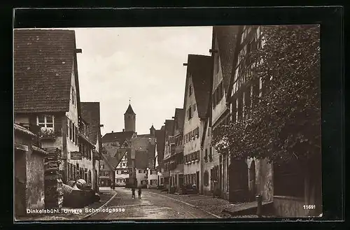 AK Dinkelsbühl, Untere Schmiedgasse, Strassenpartie