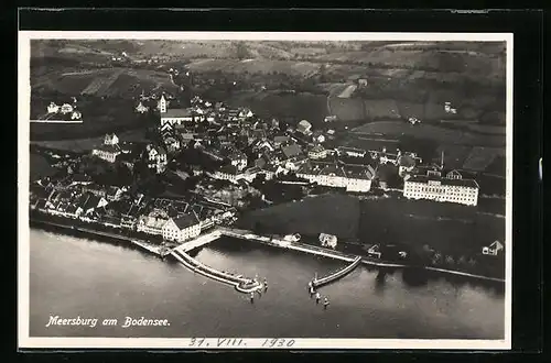 AK Meersburg /Bodensee, Ortsansicht aus der Vogelschau