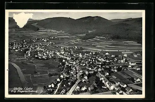 AK Wallau /Lahn, Ortsansicht vom Flugzeug aus