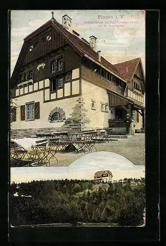 AK Plauen i. V., Unterkunftshaus des Vogtl. Touristen-Vereins auf der Tennerahöhe