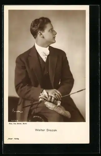 AK Schauspieler Walter Slezak im Seitenprofil