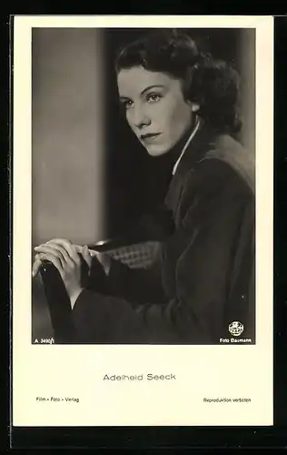 AK Schauspielerin Adelheid Seeck schwarzweiss