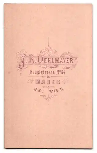 Fotografie J.R. Oehlmayer, Mauer bei Wien, Hauptstrasse 64, Erwachsener Bürgerlicher mit Vollbart