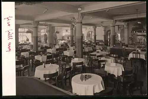 Fotografie Brück & Sohn Meissen, Ansicht Meissen i. Sa., Theatercafe und Restaurant Hotel Goldne Sonne, Speiseraum