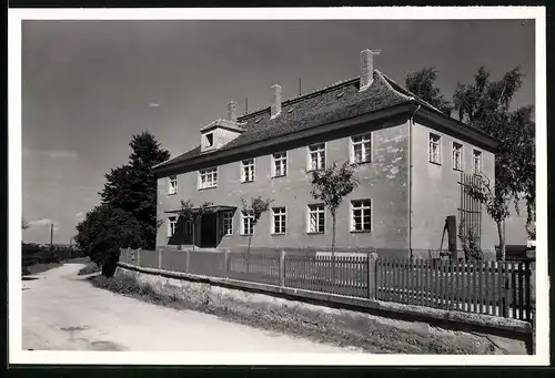 Fotografie Brück & Sohn Meissen, Ansicht Rothschönberg, Partie an der Grundschule