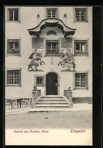 AK Längenfeld, Gasthof zum Hirschen, Portal