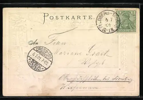 Passepartout-Lithographie Feldberg, Hotel auf dem Feldberg, Panorama
