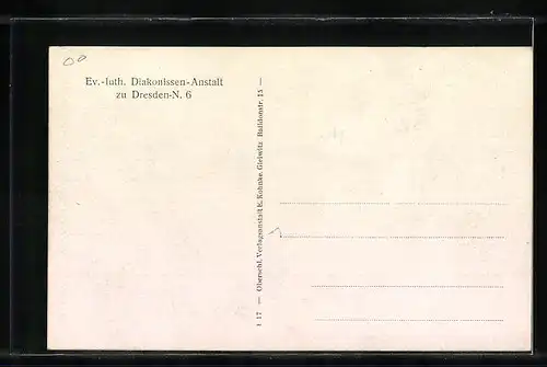 AK Dresden-Neustadt, Ev.-luth. Diakonissen-Anstalt, Turmhaus, Feierabend-Haus