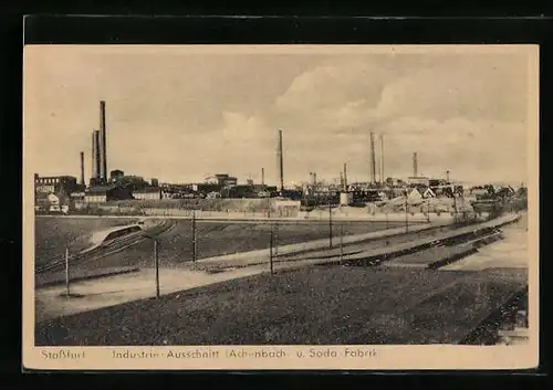 AK Stassfurt, Industrie-Ausschnitt Achenbach- u. Soda-Fabrik