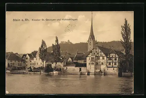 AK Stein a. Rh., Kloster St. Georgen und Hohenklingen