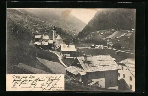 AK See /Patznauntal, Ortsansicht aus der Vogelschau