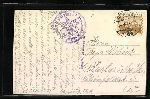 AK Vorderdux, Blick auf den Alpengasthof-Vorderdux