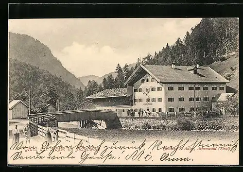 AK Achenkirch-Hagen, Hotel im Achenwald mit Urlaubern