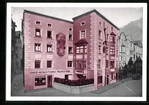 AK Innsbruck, Cafe-Konditorei Munding, Kiebachgasse 16