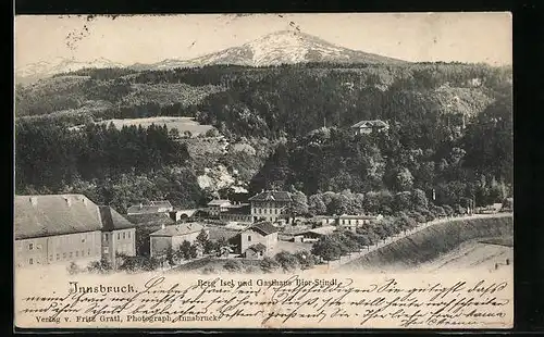 AK Innsbruck, Berg Isel und Gasthaus Bier-Stindl