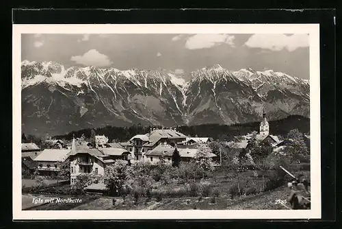 AK Igls, Teilansicht mit Nordkette
