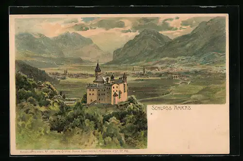 Künstler-AK Innsbruck, Schloss Amras