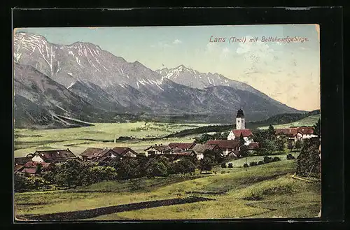 AK Lans, Teilansicht mit Kirche und Bettelwurfgebirge