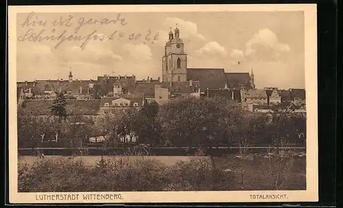AK Wittenberg, Totalansicht mit Kirche