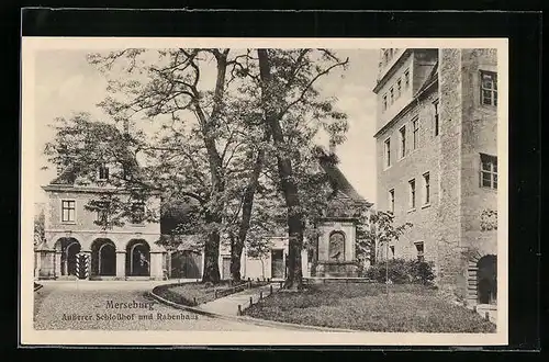 AK Merseburg, Äusserer Schlosshof und Rabenhaus
