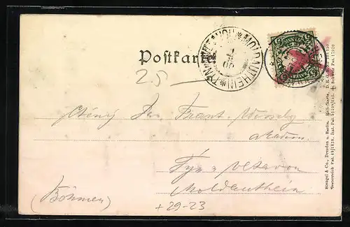 Relief-AK Reichenhall, Teilansicht