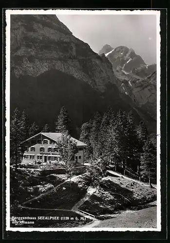 AK Seealpsee, Berggasthaus Seealpsee mit Altmann
