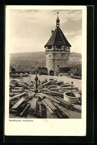 AK Schaffhausen, Blick auf die Munotzinne