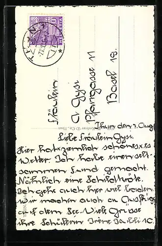 AK Thun, das Schloss thront über dem Ort