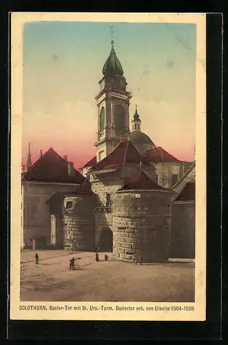 AK Solothurn, Basler-Tor mit Urs.-Turm