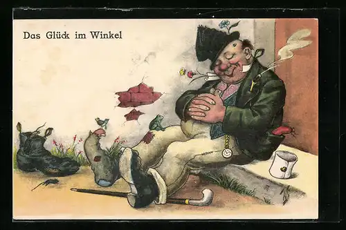 Künstler-AK Willi Scheuermann: Das Glück im Winkel