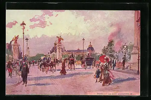 Künstler-AK Georges Stein: Paris, Le Pont Alexandre III.